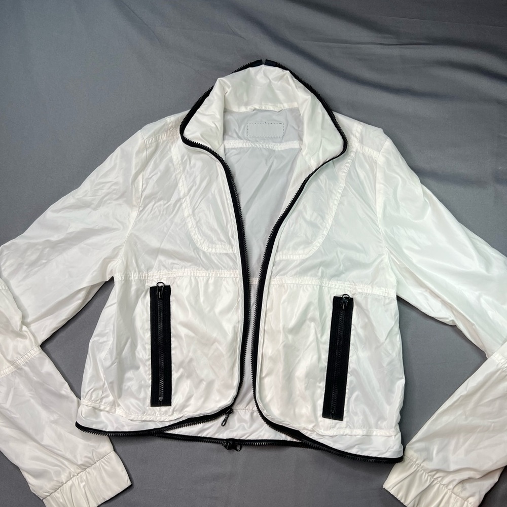 Adidas Stella McCartney Athletiv White and Black Cropped Jacket size